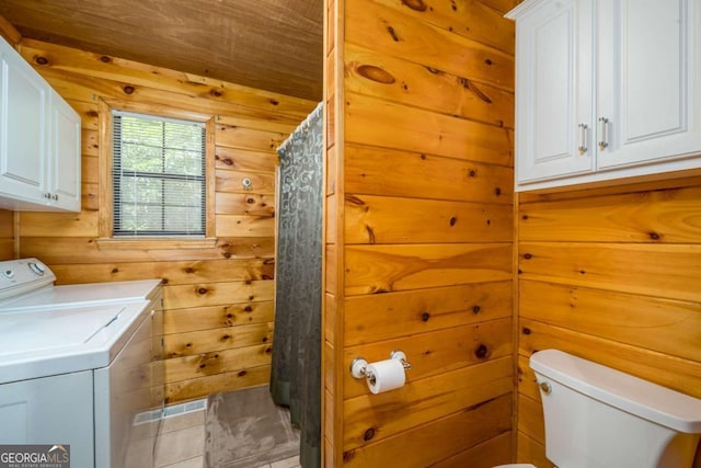 71 Cohutta Forest Rd Unit 9, Chatsworth, GA 30705 - washroom with washing machine and dryer and wooden walls