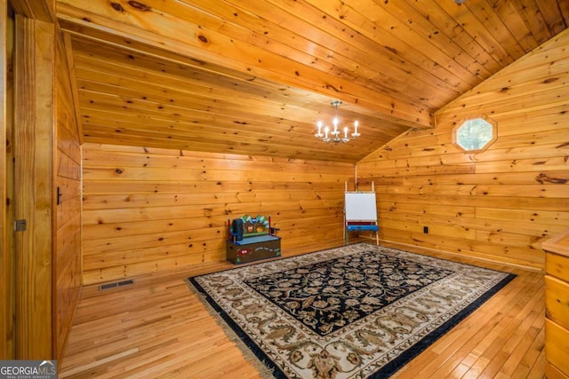 71 Cohutta Forest Rd Unit 9, Chatsworth, GA 30705 - bonus room featuring lofted ceiling, a sauna / steam room, wood ceiling, wooden walls, and light wood-style flooring