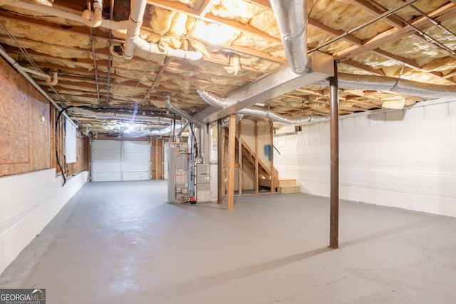 356 Waterway Trl, Powder Springs, GA 30127 - unfinished basement with gas water heater