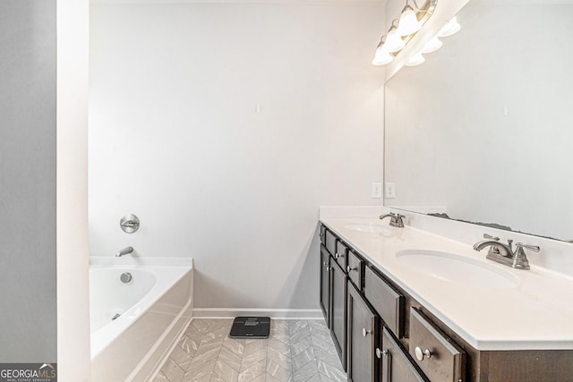 154 Laurel Cove Dr, Hoschton, GA 30548 - full bath with double vanity and a garden tub