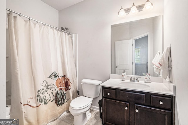 154 Laurel Cove Dr, Hoschton, GA 30548 - bathroom with vanity, a shower with curtain, and tile patterned floors