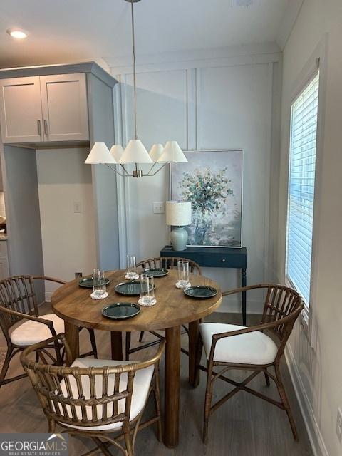 322 Heron St, Ball Ground, GA 30107 - dining room featuring wood finished floors