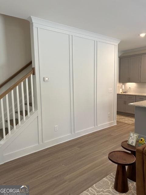 322 Heron St, Ball Ground, GA 30107 - interior space with wood finished floors and stairs