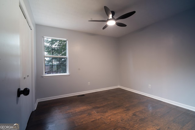 2333 Wilkins Cv, Decatur, GA 30035 - unfurnished room with ceiling fan and dark wood-style floors
