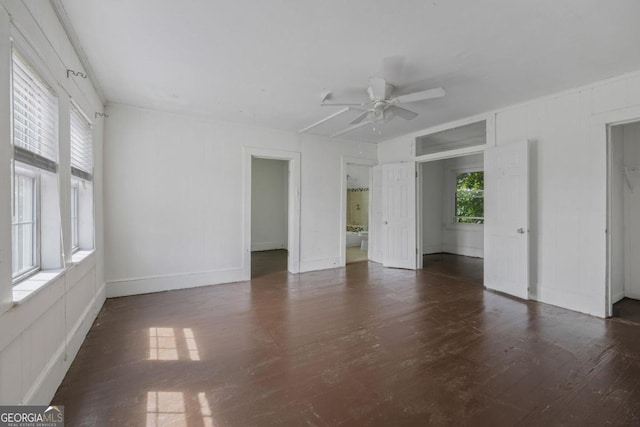 204 S Jefferson Ave, Eatonton, GA 31024 - spare room featuring plenty of natural light, wood finished floors, and a ceiling fan