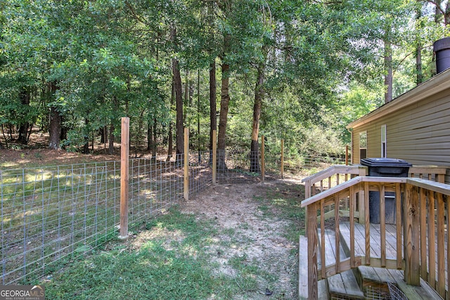 1525 Bailey Rd, Aragon, GA 30104 - view of yard featuring a wooden deck