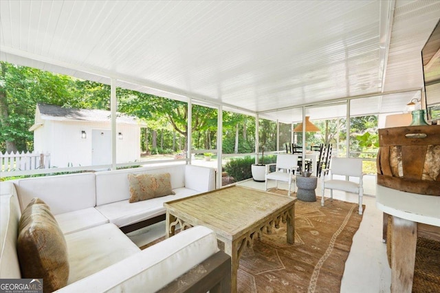 711 Chapman St, Blackshear, GA 31516 - sunroom with an outdoor living space and outdoor dining space