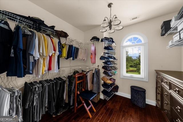 932 Shadowford Fls, Lithonia, GA 30058 - spacious closet with hardwood / wood-style flooring and a chandelier