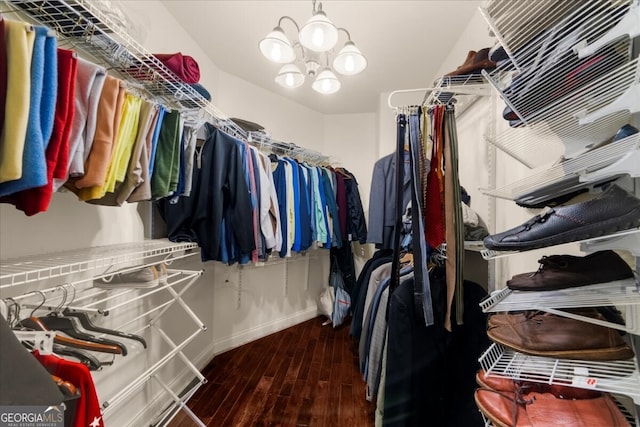 932 Shadowford Fls, Lithonia, GA 30058 - spacious closet featuring wood finished floors and a chandelier