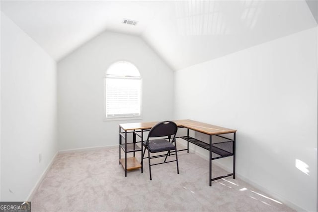 2516 Woolwich Ct, Acworth, GA 30101 - office featuring carpet and vaulted ceiling