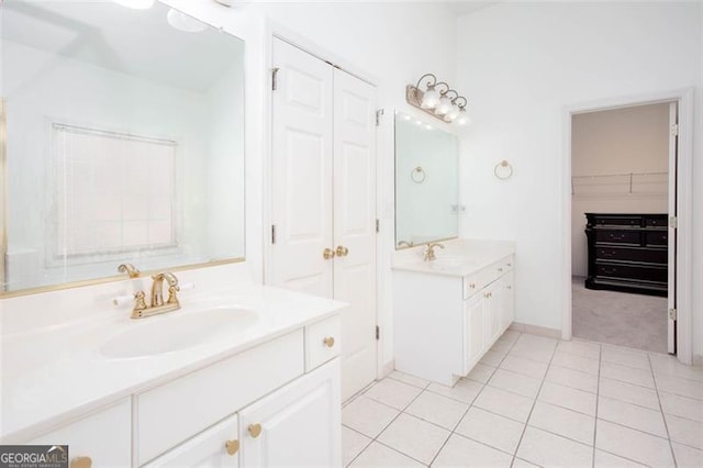 2516 Woolwich Ct, Acworth, GA 30101 - bathroom with two vanities and tile patterned flooring