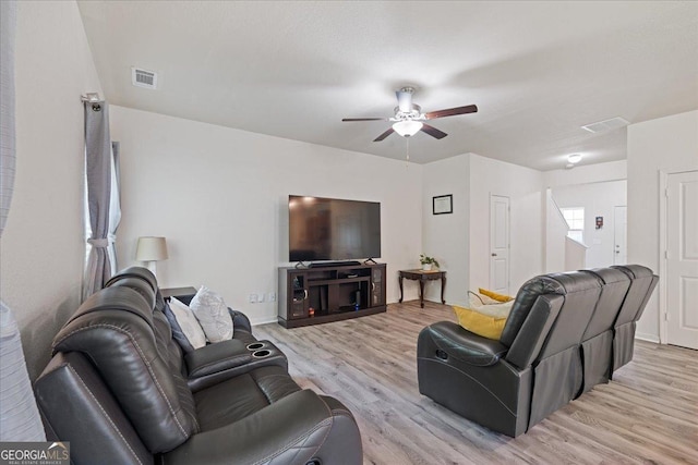 255 Morning Dr, Athens, GA 30606 - living area featuring light wood finished floors and ceiling fan