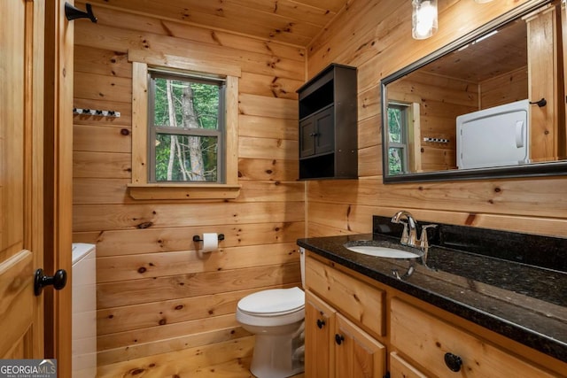 72 Bentley Cv, Murphy, NC 28960 - bathroom with vanity, wooden walls, and wood ceiling