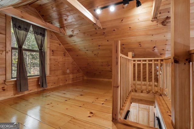 72 Bentley Cv, Murphy, NC 28960 - bonus room with hardwood / wood-style floors, wooden ceiling, a sauna, and wooden walls