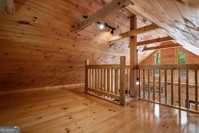 72 Bentley Cv, Murphy, NC 28960 - bonus room with wood walls, wood ceiling, and hardwood / wood-style floors