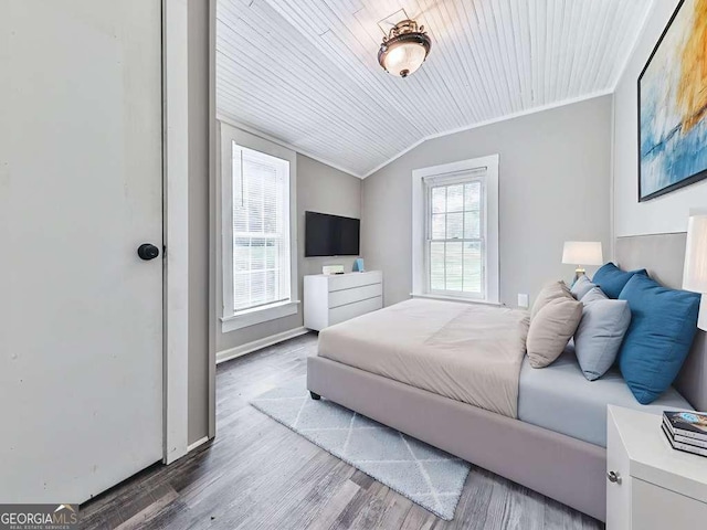 79 Hillside St, Nelson, GA 30151 - bedroom with vaulted ceiling, wood finished floors, and wooden ceiling