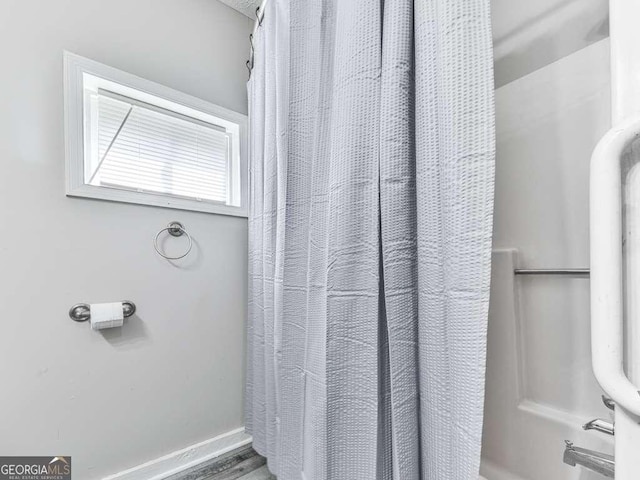 79 Hillside St, Nelson, GA 30151 - bathroom featuring a shower with shower curtain