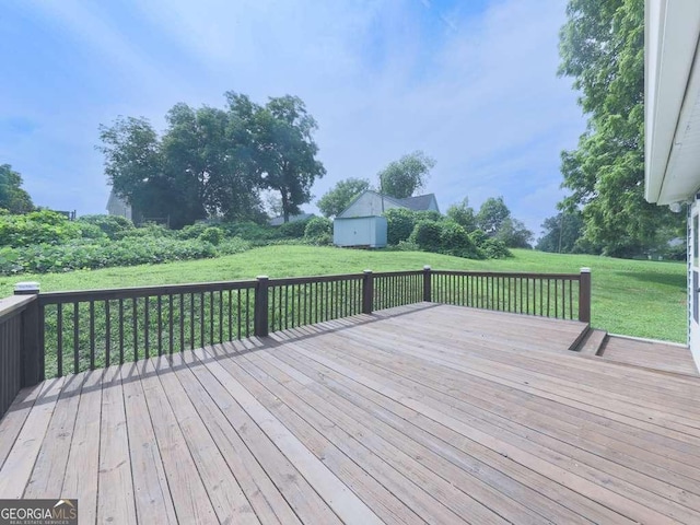 79 Hillside St, Nelson, GA 30151 - wooden deck featuring a yard