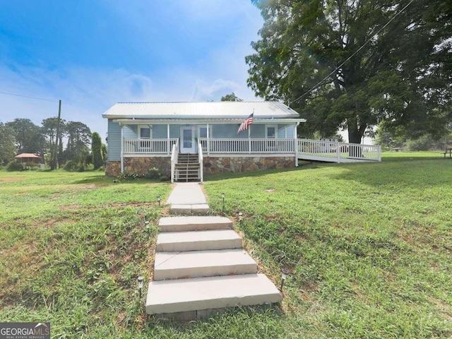 79 Hillside St, Nelson, GA 30151 - view of front facade with a front yard, a porch, and stairs