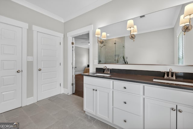 1145 Summerfield Ln, Bogart, GA 30622 - bathroom with a shower stall and double vanity