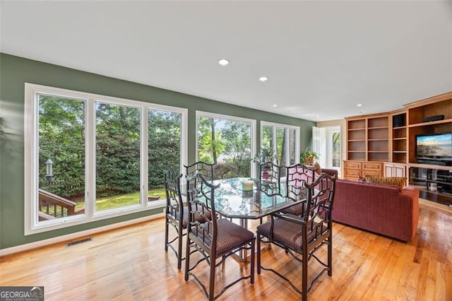 1416 Vernon Rdg, Close, Dunwoody, GA 30338 - dining room featuring light wood-type flooring and recessed lighting