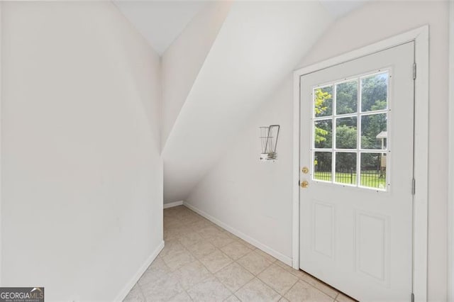 1416 Vernon Rdg, Close, Dunwoody, GA 30338 - doorway to outside featuring vaulted ceiling