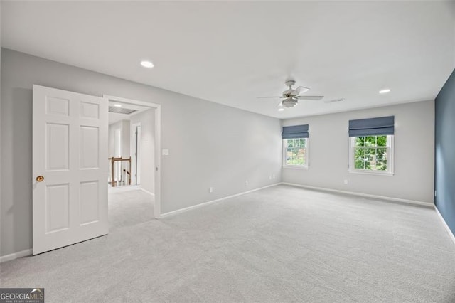 1416 Vernon Rdg, Close, Dunwoody, GA 30338 - carpeted spare room featuring a ceiling fan and recessed lighting