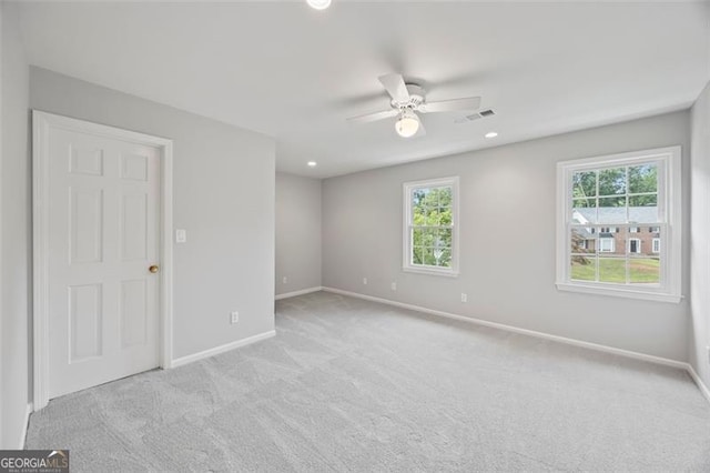 1416 Vernon Rdg, Close, Dunwoody, GA 30338 - carpeted empty room with healthy amount of natural light, a ceiling fan, and recessed lighting