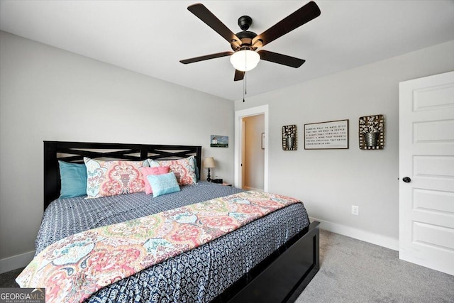 161 Fairway Cir, Macon, GA 31211 - bedroom with carpet floors and a ceiling fan