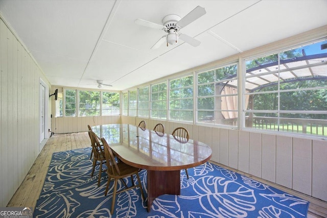 171 Loraine Forest Dr, Macon, GA 31210 - sunroom / solarium with a ceiling fan and outdoor dining area