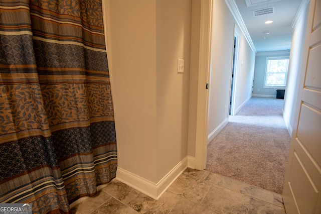 776 Fleeting Way, Monroe, GA 30655 - bathroom featuring crown molding and a shower with shower curtain