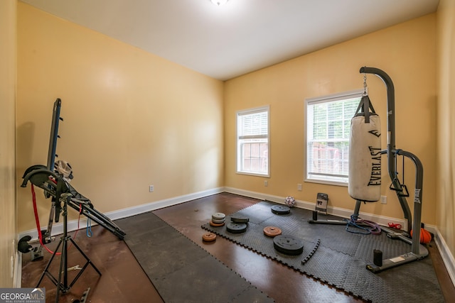 4311 Hampton Mill Pkwy, Douglasville, GA 30135 - exercise room with baseboards