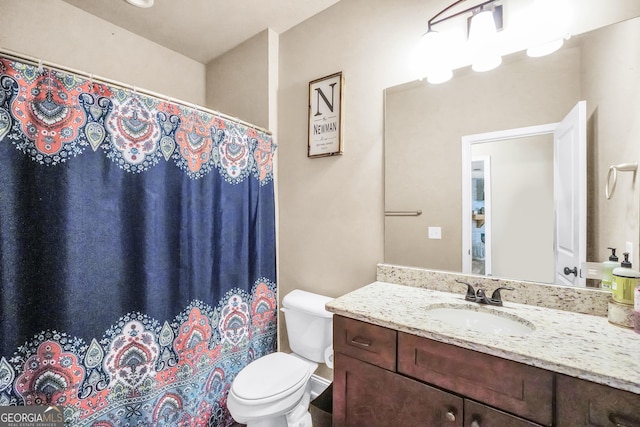 230 Thorpe Rd, Jackson, GA 30233 - bathroom featuring vanity and a shower with shower curtain