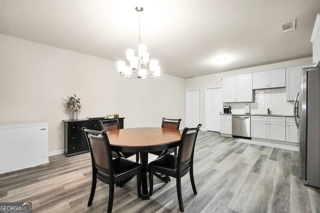 230 Thorpe Rd, Jackson, GA 30233 - dining area featuring a chandelier and light wood-style floors