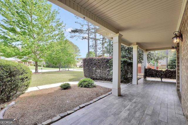 204 Carmell Ct, Mcdonough, GA 30252 - porch featuring a lawn