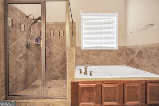 204 Carmell Ct, Mcdonough, GA 30252 - bathroom featuring a bath and a stall shower