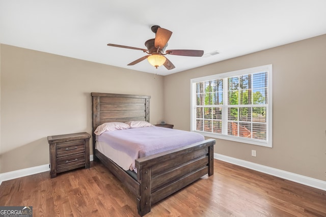 204 Carmell Ct, Mcdonough, GA 30252 - bedroom featuring wood finished floors and ceiling fan