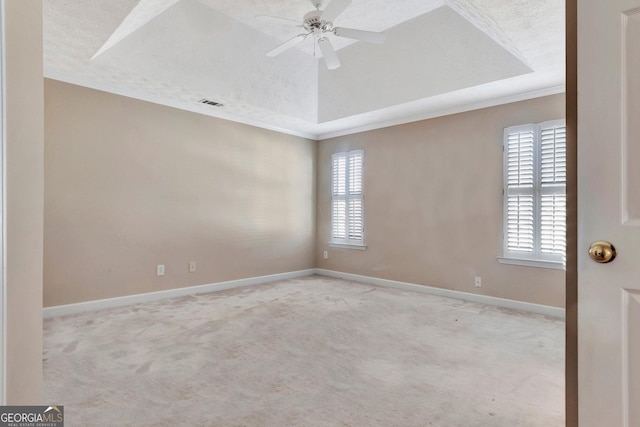 18 Marco Ct, Newnan, GA 30265 - unfurnished room featuring plenty of natural light, ornamental molding, carpet flooring, and a ceiling fan