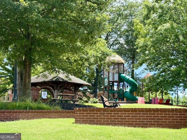 3076 Harris Mill Ct, Duluth, GA 30096 - community jungle gym featuring a lawn and a gazebo
