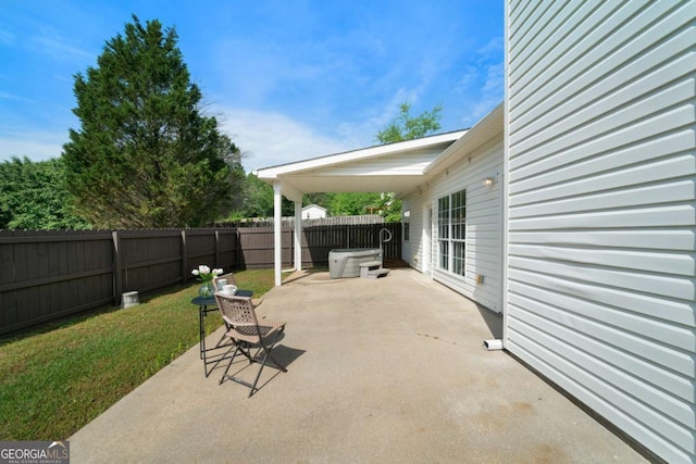 3047 Standing Rock Ct, Lithia Springs, GA 30122 - fenced backyard with a patio