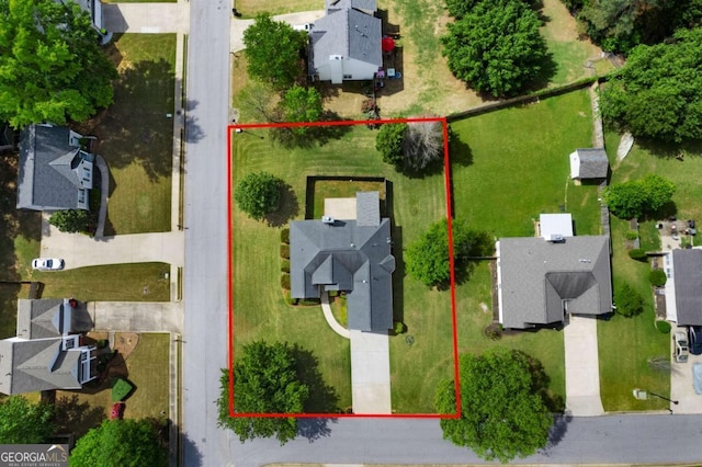 3047 Standing Rock Ct, Lithia Springs, GA 30122 - aerial view of residential area with property boundaries highlighted