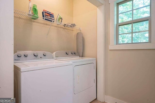 104 Buck Run E, Dahlonega, GA 30533 - laundry room featuring healthy amount of natural light and separate washer and dryer