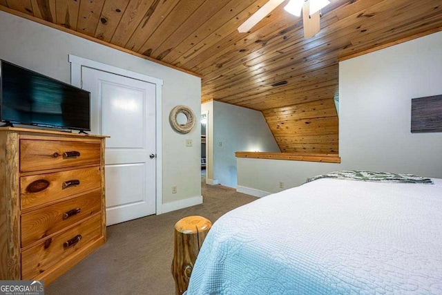 104 Buck Run E, Dahlonega, GA 30533 - bedroom with carpet floors, wood ceiling, and lofted ceiling