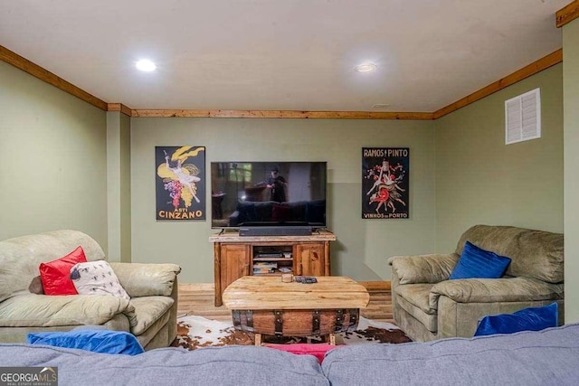 104 Buck Run E, Dahlonega, GA 30533 - living area with crown molding and recessed lighting