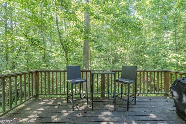 104 Buck Run E, Dahlonega, GA 30533 - deck with a forest view
