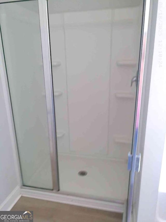 299 Mcclelland Loop NE, Ludowici, GA 31316 - full bath with a shower stall and wood finished floors