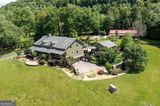 4167 Downings Creek Rd, Hayesville, NC 28904 - aerial view of property and surrounding area featuring a heavily wooded area