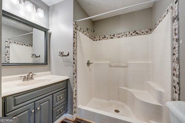 30 Red Bird Ln, Ellijay, GA 30540 - full bathroom with vanity and tiled shower