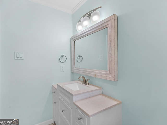 117 Thomas St, Griffin, GA 30224 - bathroom with vanity and ornamental molding