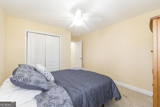 112 Huntwood Ln, Kathleen, GA 31047 - carpeted bedroom featuring a closet and a ceiling fan